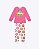 Pijama Manga Longa Brilha no Escuro Donuts Infantil Feminino Kyly 1001637 - Imagem 5