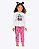 Pijama Manga Longa Pinguim Brilha no Escuro Infantil Feminino Kyly 1001636 - Imagem 1