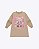 Vestido Manga Longa com Franjas Bege Ursinha Infantil Feminino Cinti 12862 - Imagem 2