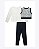 Trio de Blusa em Malha Comfy com Colete em Molecotton e Calça Legging em Fly Tech Infantil Feminino Infanti 92495 - Imagem 4