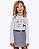 Conjunto de Blusa em Cotton e Shorts-Saia Listrado em Malha Infantil Feminino Infanti 92181 - Imagem 3