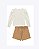 Conjunto de Blusa Manga Longa em Cotton e Shorts-Saia em Couro Sintético Infantil Feminino Infanti 89746 - Imagem 5