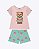 Pijama Ursinho Manga Curta Infantil Feminino Kyly 1001960 - Imagem 1