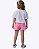 Conjunto de Blusa em Meia Malha e Shorts Saia em Moletom Botonê sem Pelúcia Infantil Feminino Infanti 95685 - Imagem 2