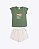 Conjunto Blusa Manga Curta Cotton e Shorts Saia Malha Waffle Infantil Feminino Have Fun  30459 - Imagem 2