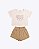 Conjunto Blusa Manga Curta Meia Malha e Shorts Moletom Infantil Feminino Have Fun 30421 - Imagem 2