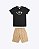 Camiseta Manga Curta Meia Malha Bermuda Malhão Texturizado Infantil Masculino Have Fun 30466 - Imagem 6