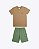 Conjunto Camiseta Manga Curta Meia Malha e Bermuda Moletom Infantil Masculino Have Fun 30490 - Imagem 2