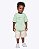 Conjunto Camiseta Meia Malha Verde e Bermuda Regular Sarja Tinta Comfort Infantil Masculino Have Fun 30517 - Imagem 1