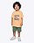 Conjunto Camiseta Manga Curta Laranja e Bermuda Moletom Verde Infantil Masculino Have Fun 30518 - Imagem 1