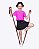 Conjunto Fitness Blusa Malha Poliamida e Saia Shorts Malha Proteção UV Infantil Feminino Have Fun 30580 - Imagem 1