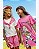Vestido Manga Curta Rosa Meia Malha Toy Story Jessie Infantil Feminino Brandili 27559 - Imagem 4