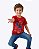Camiseta Manga Curta Meia Malha Homem-Aranha Infantil Masculina Brandili 27436 - Imagem 5