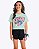 Conjunto Blusa Manga Curta Stitch e Shorts Liso Preto Infantil Feminina Brandili 27462 - Imagem 4