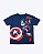 Camiseta Manga Curta Meia Malha Heróis Vingadores Infantil Masculina Brandili 27501 - Imagem 1