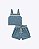 Conjunto de Blusa e Shorts Jeans Infantil Feminino Infanti 97042 - Imagem 3