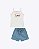Conjunto de Regata em Canelado Liz e Shorts em Jeans com Elastano Infantil Feminino Infanti 95563 - Imagem 3