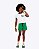 Conjunto Blusa Manga Curta e Shorts Moletom sem Felpa Infantil Feminino Kyly 1001844 - Imagem 1