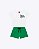 Conjunto Blusa Manga Curta e Shorts Moletom sem Felpa Infantil Feminino Kyly 1001844 - Imagem 2