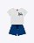 Conjunto Blusa Manga Curta e Shorts Moletom sem Felpa Infantil Feminino Kyly 1001844 - Imagem 5
