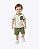 Conjunto Camiseta Manga Curta Dino e Bermuda Moletom sem Felpa Infantil Masculino Kyly 1001875 - Imagem 1