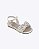 Sandália Infantil Mili com Laço e Tachas Espelhadas Off White Infantil Feminina Pampili 642124000 - Imagem 1