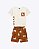 Pijama Manga Curta Cachorrinho Brilha no Escuro Infantil Masculino Kyly 1001982 - Imagem 2