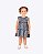 Vestido Manga Curta Listrado Infantil Feminino Kyly 1001789 - Imagem 1