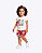 Conjunto Blusa Manga Curta Sereia e Shorts Estampado Infantil Feminino Kyly P1001781 - Imagem 1