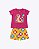 Conjunto Blusa Manga Curta Sereia e Shorts Estampado Infantil Feminino Kyly P1001781 - Imagem 8