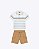 Conjunto Camisa Polo Listrada e Bermuda Sarja Leve Infantil Masculino Milon 2001797 - Imagem 2