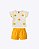 Conjunto Blusa Manga Curta Bordado Flor e Shorts Moletom em Felpa Infantil Feminino Kyly 1002518 - Imagem 2