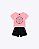 Conjunto Blusa Manga Curta e Shorts Moletinho sem Felpa Infantil Feminino Kyly 1001851 - Imagem 2