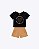 Conjunto Blusa Manga Curta e Shorts Moletinho sem Felpa Infantil Feminino Kyly 1001851 - Imagem 5