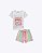 Conjunto de Blusa em Meia Malha e Shorts em Molecotton Infantil Feminino Infanti 95682 - Imagem 4