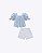 Conjunto Blusa Bata  em Tricoline Listrado e Shorts em Sarja com Elastano Infantil Feminino Infanti 97081 - Imagem 3