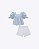 Conjunto Blusa Bata  em Tricoline Listrado e Shorts em Sarja com Elastano Infantil Feminino Infanti 97081 - Imagem 4