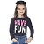 Blusa Infantil Feminino Manga Longa Malha Cor Rosa Have Fun 23984 - Imagem 1