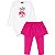 Conjunto Body Calca Manga Longa Feminino 207.058 Pink Kyly - Imagem 3