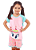 Puket Pijama Short Doll Manga Curta Visco Unicornio 030402067 - Imagem 2