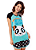 Puket Pijama Adulto Feminino Short Doll Manga Curta Visco Panda 030602181 - Imagem 3