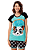 Puket Pijama Adulto Feminino Short Doll Manga Curta Visco Panda 030602181 - Imagem 2