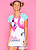 Puket Pijama Short Doll Manga Curta Visco Flamingo 030601998 - Imagem 3
