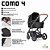 Carrinho de Bebe Como 4 + Moisés + Bebê Conforto Risus Piano + Bolsa + Adaptador - Cor Woven Black (Preto) 1200063101297804 ABC Designer - Imagem 10