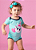 Puket Pijama Short Doll Manga Curta Unicorno Baby 030200475 - Imagem 1