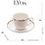 Xicara de Chá com Pires de Porcelana Bambu 220ml Lyor - Imagem 5