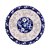 Prato de Sobremesa Raso em Porcelana Blue Garden 19,5cm Lyor - Imagem 1
