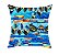 Almofada com Enchimento Soleil Digital 50X50 - Barcos Azul - Imagem 1