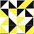 Papel Adesivo Geométrico Triangulo Preto e Amarelo - Imagem 1