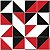 Papel Adesivo Geométrico Triangulo Preto e Vermelho 02 - Imagem 1